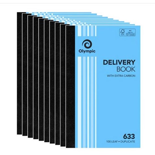 Olympic 633 Carbon Book Duplicate 200x125mm Delivery 100 Leaf